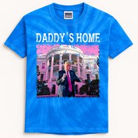 Funny Trump Daddys Home Trump 2024 Take America Back Kids Tie-Dye T-Shirt