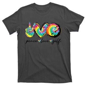 Funny Tie Dye Golf Lovers Peace Love Golf Gift T-Shirt