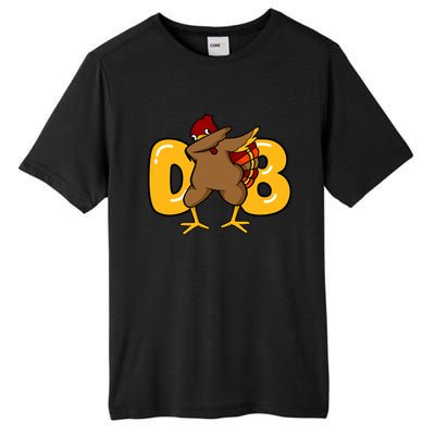 Funny Thanksgiving Dabbing Turkey Outfit Funny Gift Tall Fusion ChromaSoft Performance T-Shirt