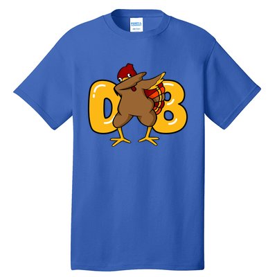 Funny Thanksgiving Dabbing Turkey Outfit Funny Gift Tall T-Shirt