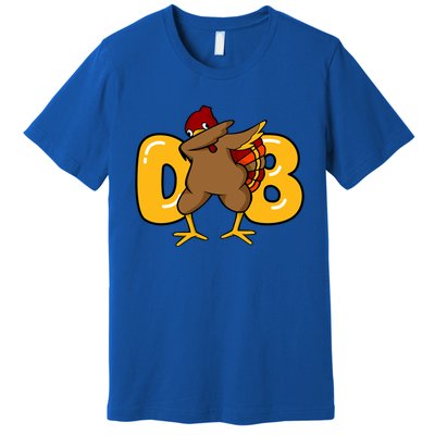 Funny Thanksgiving Dabbing Turkey Outfit Funny Gift Premium T-Shirt