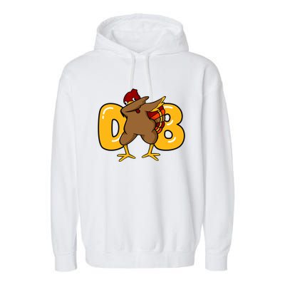 Funny Thanksgiving Dabbing Turkey Outfit Funny Gift Garment-Dyed Fleece Hoodie