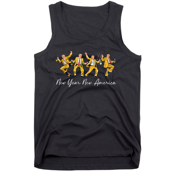 Funny Trump Dance New Year Eve Trump New Year Party 2025 Tank Top