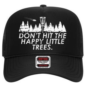 Funny Trees Disc Golf Perfect Gift For Frisbee Players High Crown Mesh Back Trucker Hat