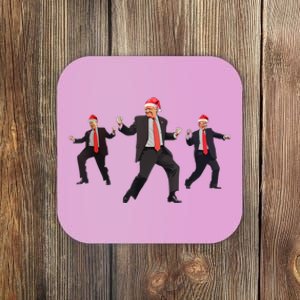 Funny Trump Dance Santa Claus Christmas Xmas Pajamas Holiday Coaster