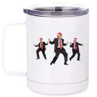 Funny Trump Dance Santa Claus Christmas Xmas Pajamas Holiday 12 oz Stainless Steel Tumbler Cup