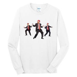 Funny Trump Dance Santa Claus Christmas Xmas Pajamas Holiday Tall Long Sleeve T-Shirt