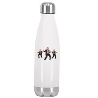 Funny Trump Dance Santa Claus Christmas Xmas Pajamas Holiday Stainless Steel Insulated Water Bottle