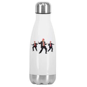 Funny Trump Dance Santa Claus Christmas Xmas Pajamas Holiday Stainless Steel Insulated Water Bottle