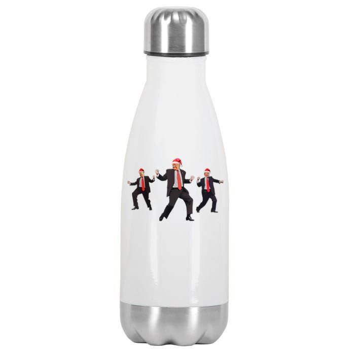 Funny Trump Dance Santa Claus Christmas Xmas Pajamas Holiday Stainless Steel Insulated Water Bottle