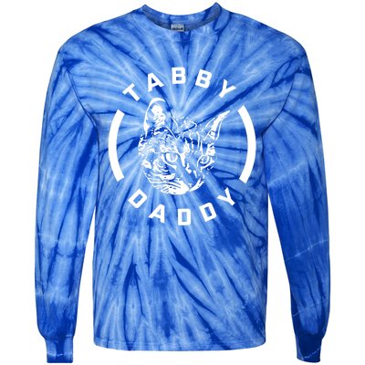 Funny Tabby Daddy Funny Gift Funny Gift Cat Dad Gift Tie-Dye Long Sleeve Shirt