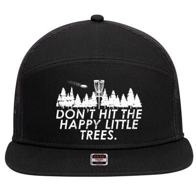 Funny Trees Disc Golf Perfect Gift For Frisbee Players 7 Panel Mesh Trucker Snapback Hat