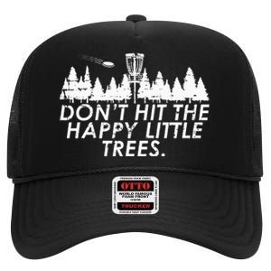 Funny Trees Disc Golf Perfect Gift For Frisbee Players High Crown Mesh Back Trucker Hat