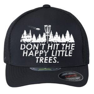 Funny Trees Disc Golf Perfect Gift For Frisbee Players Flexfit Unipanel Trucker Cap