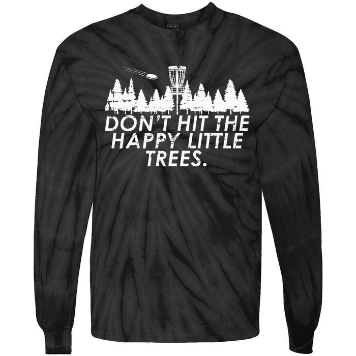 Funny Trees Disc Golf Perfect Gift For Frisbee Players Tie-Dye Long Sleeve Shirt