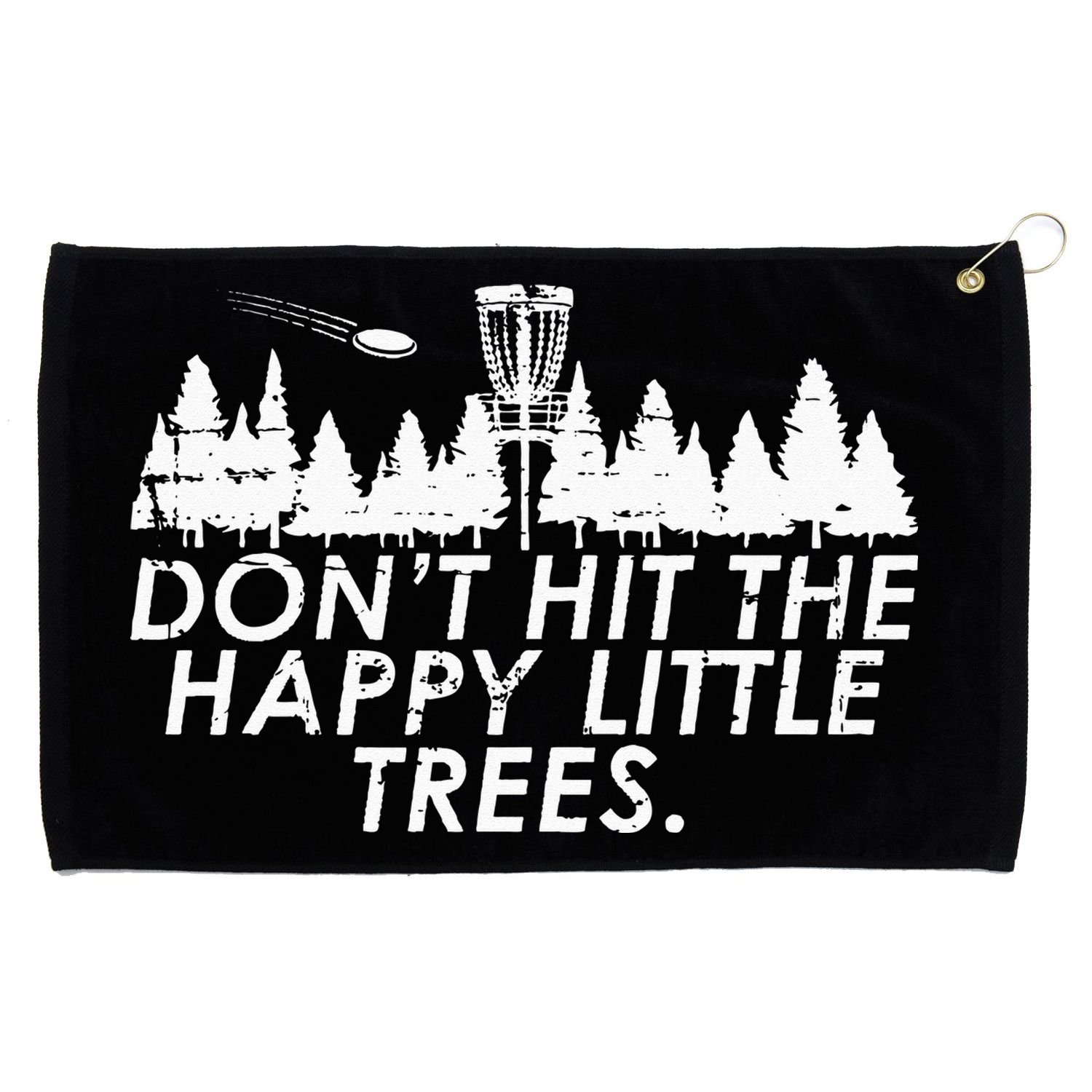 Funny Trees Disc Golf Perfect Gift For Frisbee Players Grommeted Golf Towel