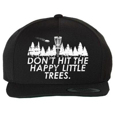 Funny Trees Disc Golf Perfect Gift For Frisbee Players Wool Snapback Cap