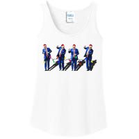 Funny Trump Dance Santa Claus Christmas Xmas Pajamas Ladies Essential Tank