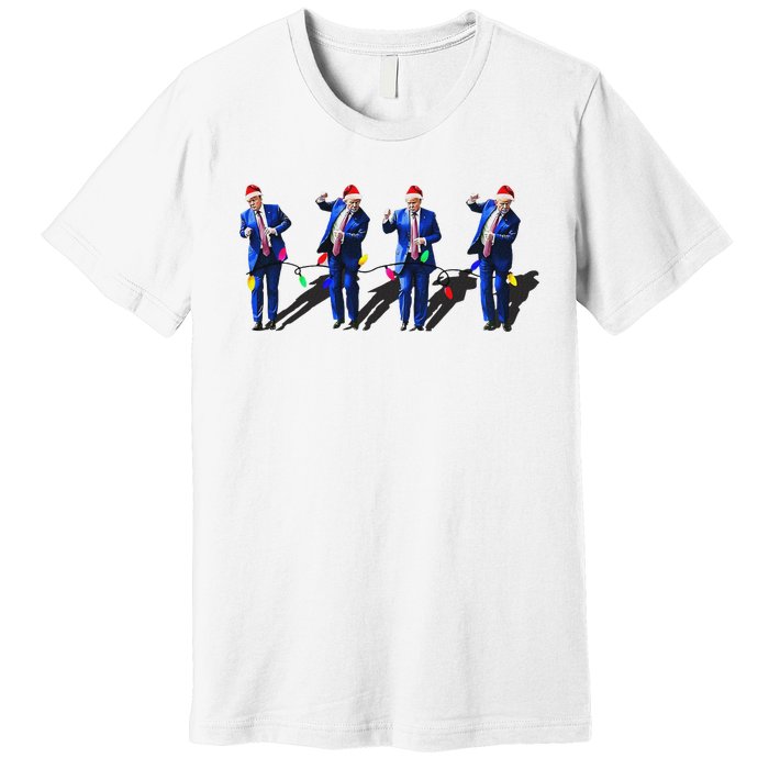 Funny Trump Dance Santa Claus Christmas Xmas Pajamas Premium T-Shirt