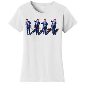 Funny Trump Dance Santa Claus Christmas Xmas Pajamas Women's T-Shirt