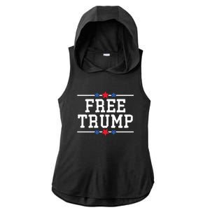 Free Trump Donald Trump USA Election Ladies PosiCharge Tri-Blend Wicking Draft Hoodie Tank