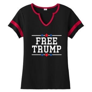 Free Trump Donald Trump USA Election Ladies Halftime Notch Neck Tee