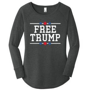 Free Trump Donald Trump USA Election Women's Perfect Tri Tunic Long Sleeve Shirt