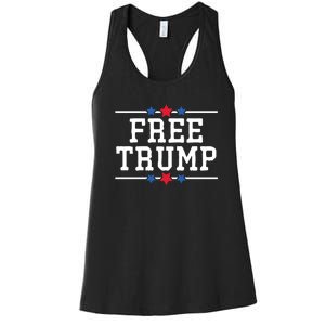 Free Trump Donald Trump USA Election Women's Racerback Tank