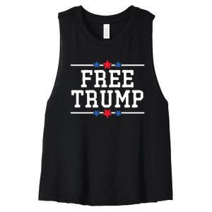 Free Trump Donald Trump USA Election Women's Racerback Cropped Tank