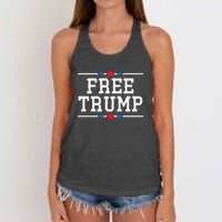 Free Trump Donald Trump USA Election Women's Knotted Racerback Tank