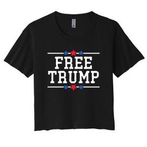 Free Trump Donald Trump USA Election Women's Crop Top Tee