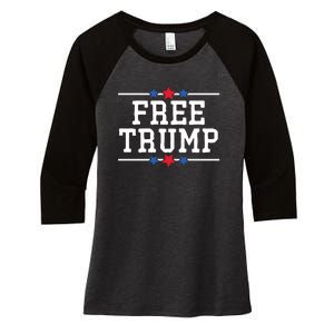 Free Trump Donald Trump USA Election Women's Tri-Blend 3/4-Sleeve Raglan Shirt