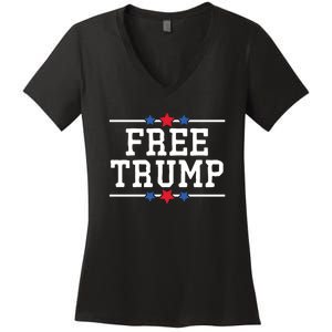 Free Trump Donald Trump USA Election Women's V-Neck T-Shirt