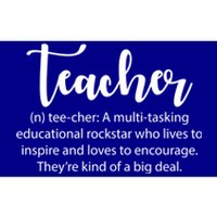 Funny Teacher Definition Educational Rockstar Gift Bumper Sticker