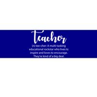 Funny Teacher Definition Educational Rockstar Gift Bumper Sticker