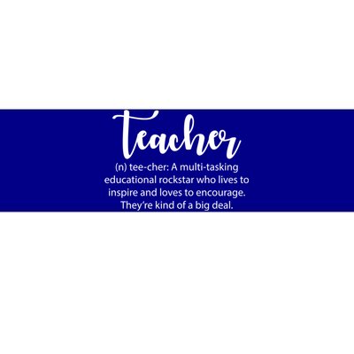 Funny Teacher Definition Educational Rockstar Gift Bumper Sticker