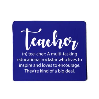 Funny Teacher Definition Educational Rockstar Gift Mousepad