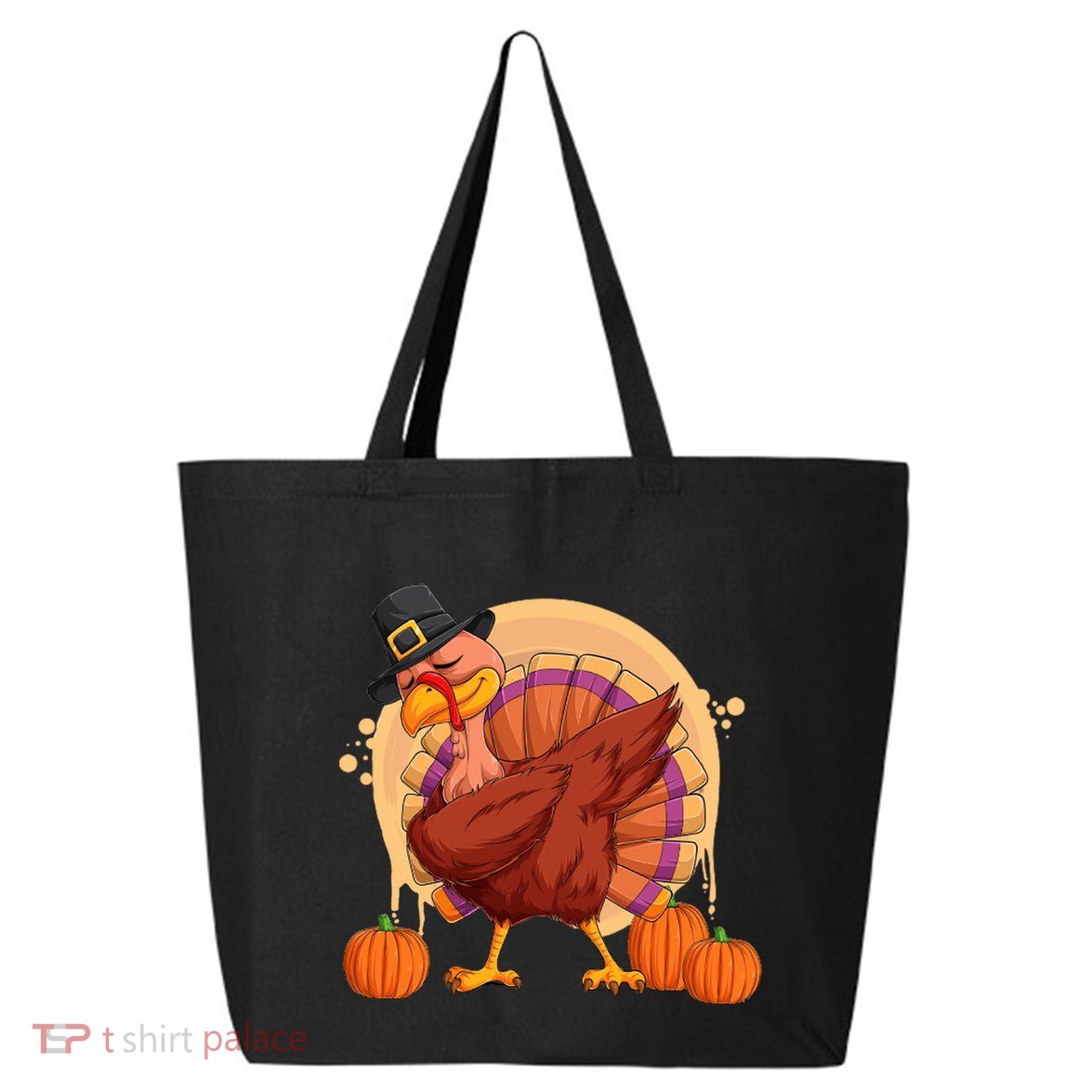 Funny Thanksgiving Dabbing Turkey Gift 25L Jumbo Tote