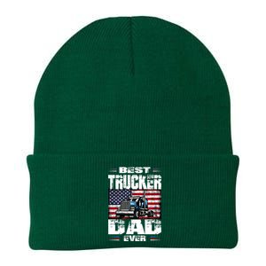 Funny Truck Driver Best Trucker Dad Ever Trucking Father Great Gift Knit Cap Winter Beanie