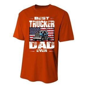 Funny Truck Driver Best Trucker Dad Ever Trucking Father Great Gift Performance Sprint T-Shirt