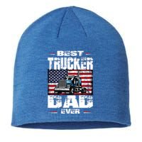 Funny Truck Driver Best Trucker Dad Ever Trucking Father Great Gift Sustainable Beanie