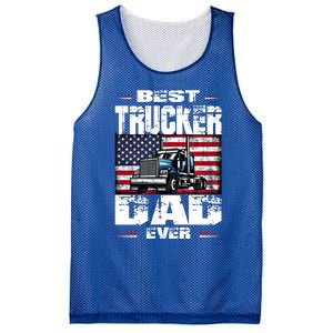 Funny Truck Driver Best Trucker Dad Ever Trucking Father Great Gift Mesh Reversible Basketball Jersey Tank