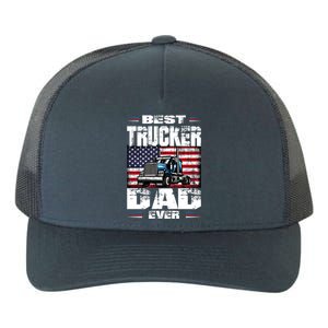 Funny Truck Driver Best Trucker Dad Ever Trucking Father Great Gift Yupoong Adult 5-Panel Trucker Hat