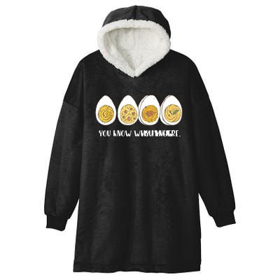 Funny Thanksgiving Dinner Deviled Egg You Know Why Im Here Hooded Wearable Blanket