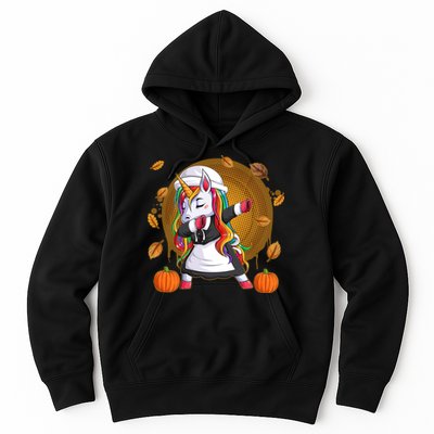 Funny Thanksgiving Dabbing Unicorn Pilgrim Hoodie