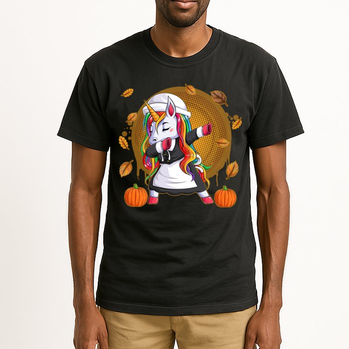 Funny Thanksgiving Dabbing Unicorn Pilgrim Tall T-Shirt