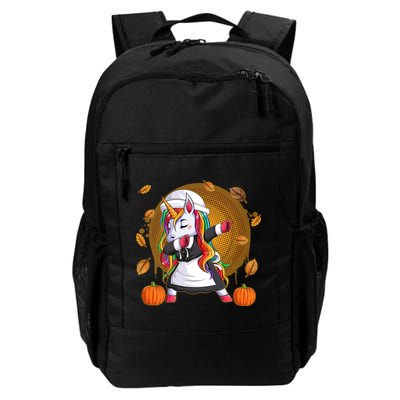 Funny Thanksgiving Dabbing Unicorn Pilgrim Backpack