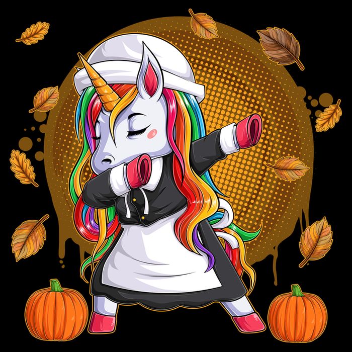 Funny Thanksgiving Dabbing Unicorn Pilgrim Premium T-Shirt