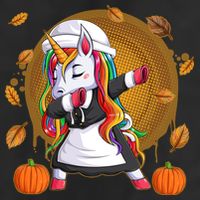 Funny Thanksgiving Dabbing Unicorn Pilgrim Microfiber Hand Towel