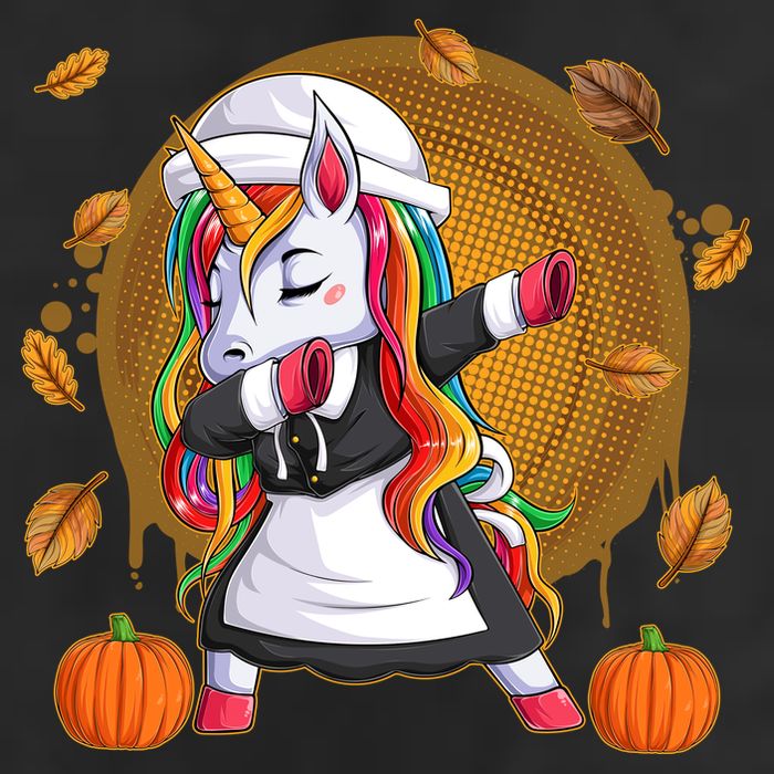 Funny Thanksgiving Dabbing Unicorn Pilgrim Microfiber Hand Towel